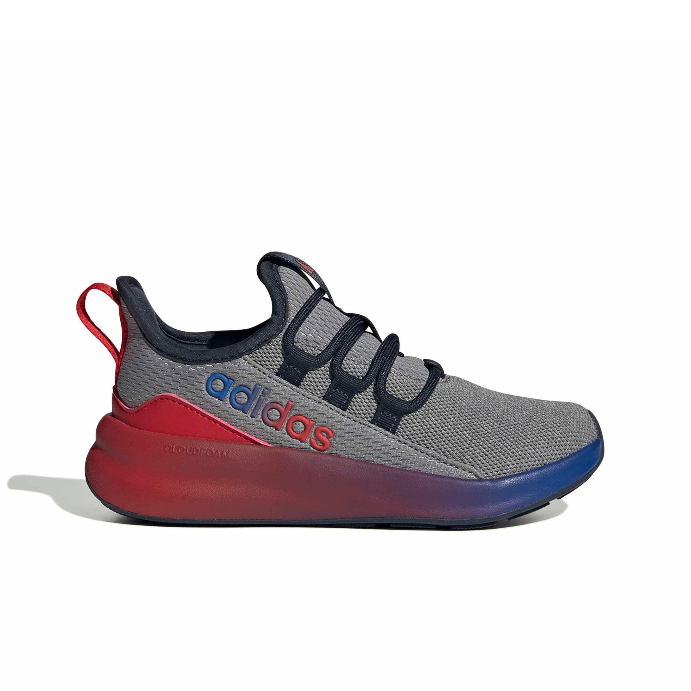 adidas Lite Racer Adapt 8.0 "Grey Three/Better Scarlet/Team Royal Blue" Grade School Boys' Shoe - GREY/SCARLET/ROYAL